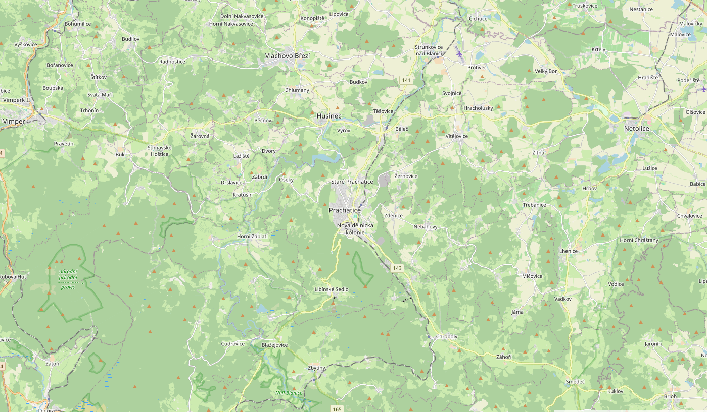 Mapa okolí
